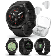Garmin epix Pro (Gen 2) Sapphire Edition, 47mm, High Performance Smartwatch, Advanced Training Technology, Built-in Flashlight, Black with Wearable4U White EarBuds Bundle