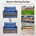 thumbnail image 4 of Gymojoy Outdoor Daybed Set Patio Day Bed Rattan Lounge Sofa Bed with Thick Cushions for Backyard Porch Poolside Lawn Beach,Navy, 4 of 11