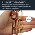 thumbnail image 4 of Amazing 10 Gauge Decorative Solid Steel Standard Link Fixture Chain | 3 Foot Increments |White Finish - Designed for unforgettable celebration needs, 4 of 5