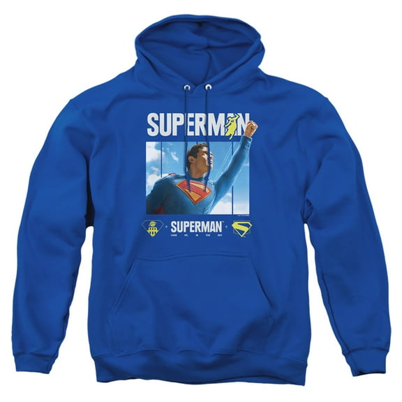 Superman 2025 Superman Comic Run Adult Pull-Over Hoodie