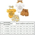 thumbnail image 6 of IBTOM CASTLE Newborn Baby Girls Coming Home Outfit Ruffle Romper Short Pants Headband Summer Clothes Set, 3-Piece 6-12 Months Wine Red, 6 of 8
