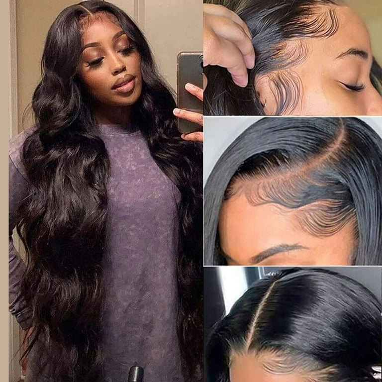 Body Wave Lace Front Wigs Human Hair Pre Plucked 150% Density 13x6