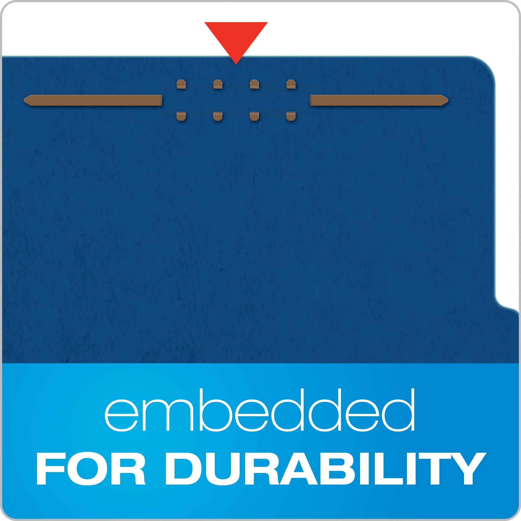 Pendaflex® Classification Folders, Standard, 2 Dividers, Embedded Fasteners, 2/5 Cut Tab, Dark Blue, Legal, 10/BX, 5 BX/CT