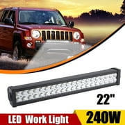 Black 22 Inch Universal 240W Ultra Bright Auto Front LED Bar Light Work Lamp For Offroad SUV 4wd Pickup Truck Boat Bus