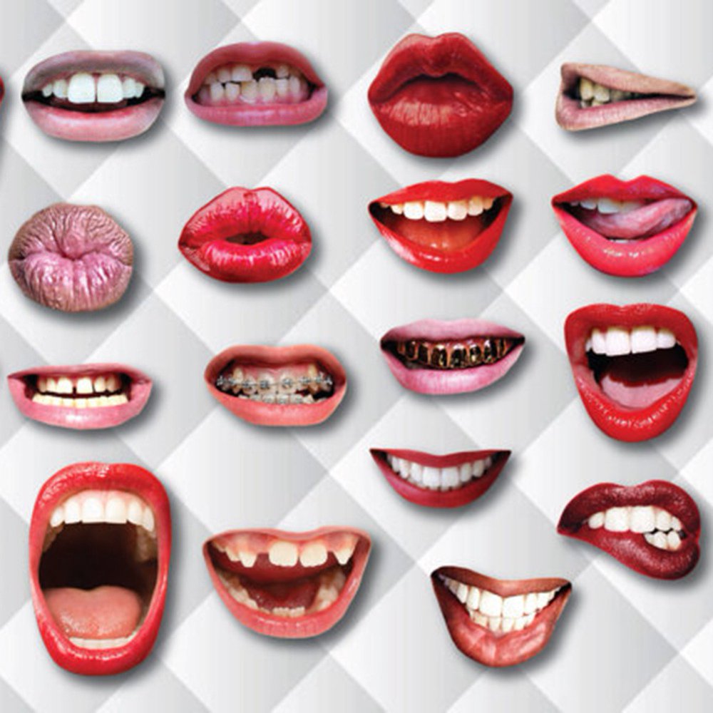 Fancyleo 20 Pcs Party Photo Booth Props Funny Mouth Lips Photo Booth