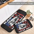 thumbnail image 5 of SKYSONIC Happy 4th of July Kitchen Rugs and Mats 2 Pcs, Puppy USA Flag Non-Slip Floor Runner Mat for Living Room Bedroom Dorm Hallyway Home Decor 19.7"x27.6"+19.7"x47.2", 5 of 7