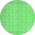 thumbnail image 1 of Ahgly Company Indoor Round Abstract Emerald Green Modern Area Rugs, 5' Round, 1 of 4