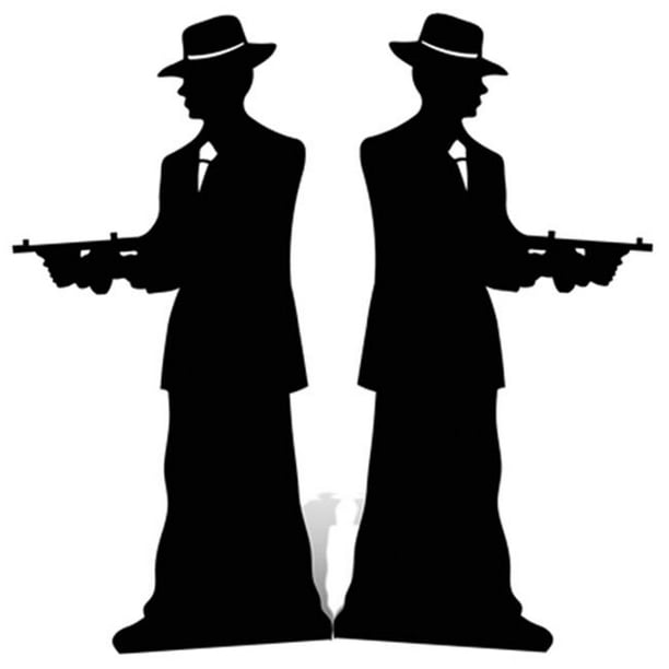 Star Cutouts SC206 Cut Out of Gangster Silhouette - Double Pack