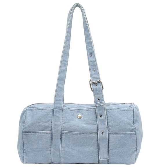 HUISZJ Denim Shoulder Bag, Adjustable Strap Underarm Bag, Women Fashion Crossbody Bag for Work Shopping Travel College (Blue)