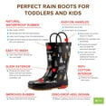 thumbnail image 3 of Oaki Kids Waterproof Rubber Rain Boots with Easy-On Handles, 3 of 3