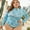 Blue, variant on BeautyIn Women's Plus Size Rash Guard One Piece Swimsuit Back Zip High Cut Swimwear