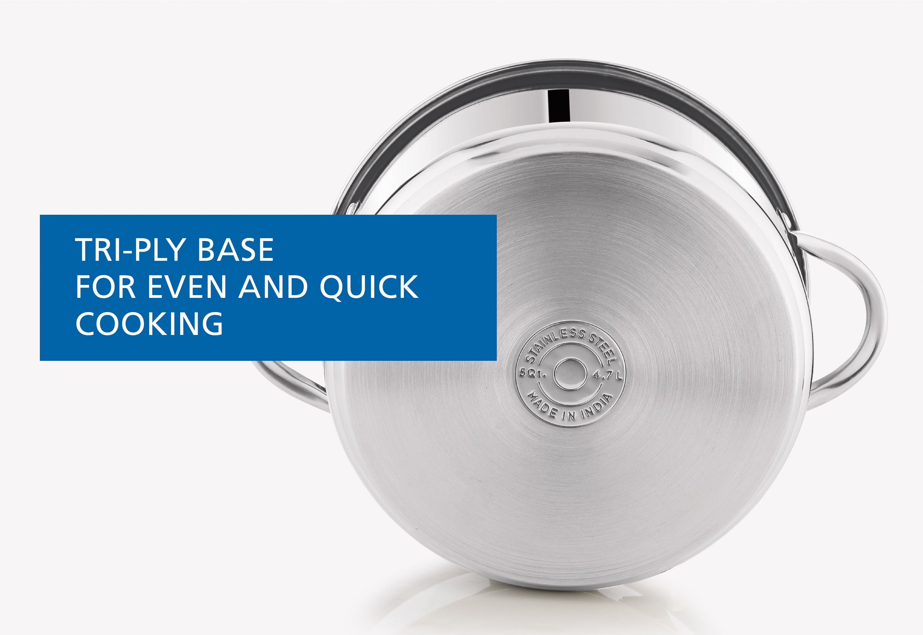 Mainstays Stainless Steel 5-Quart Dutch Oven with Glass Lid, Riveted Handles
