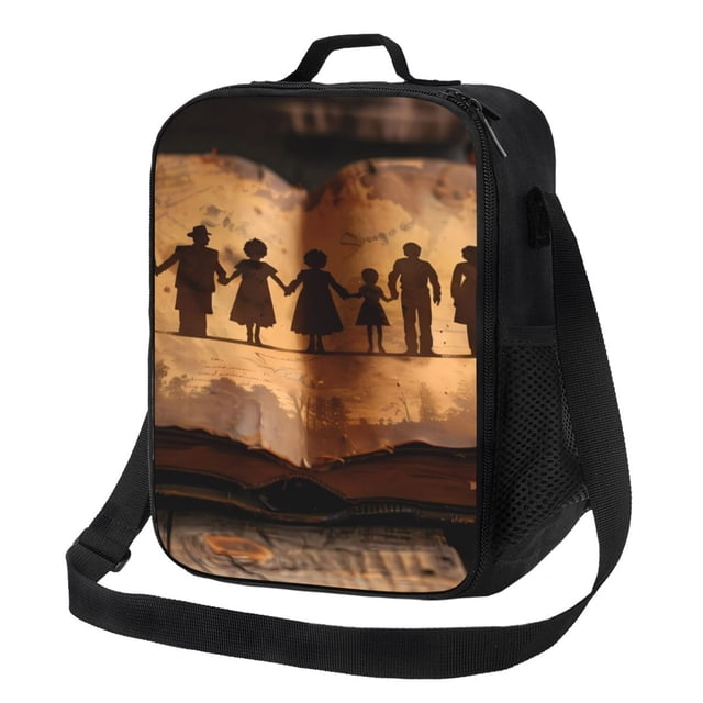 Disketp Vintage Family History Book Bolsa Térmica Estampada para Almuerzo, Lonchera para Hombres y Mujeres Adultos