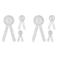 thumbnail image 1 of 6-Piece Goniometer 6/8/12 Inch Occupational Therapy Protractor Tool Measuring Angle Ruler Universal, 1 of 6