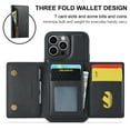 thumbnail image 5 of Allytech Magnetic Detachable Wallet Case for iPhone 14 Pro Max, [Support Wireless Charging] Luxury PU Leather Slim Cover with Card Slots & Kickstand, Protective Anti-Drop RFID BLOCKING Case, Black, 5 of 14