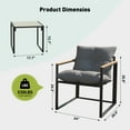 thumbnail image 4 of YHBINHUI 3pcs Chairs Set Powder-Coated Steel Weatherproof Outdoor Conversation Sets with 2 Chairs and 1 Table, Black/Gray, 4 of 7