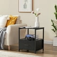 thumbnail image 2 of VECELO Nightstand with Drawer, Industrial End Table Sofa Side Table for Bedroom Living Room Office, Black, 2 of 8