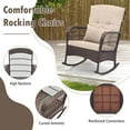 thumbnail image 6 of Costway 3 PCS Patio Rocker Set Outdoor Wicker Rocking Chairs with Double-Layer Coffee Table Beige, 6 of 10