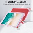 thumbnail image 7 of Allytechgroup Clear Case for iPad 9th/8th/7th Generation 10.2" & iPad Air 3 10.5" (Air 3rd Gen) & iPad Pro 10.5 2017, [Built-in Pencil Holder] Anti Yellowing Slim Shockproof Protective Cover, Red, 7 of 7
