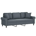 thumbnail image 3 of vidaXL 2-Seater Sofa with Throw Pillows Accent Loveseat for Living Room Velvet, 3 of 7