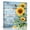 Blue, variant on Canvas Print Wall Art Oil Paintings Watercolor Sunflower Bee on Wood Picture Prints Artwork for Living Room Kitchen Bathroom Bedroom,Stretched and Framed Ready to Hang,Home Quote Brown Wooden