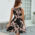 thumbnail image 6 of Black Rose Dress Fashion Beach Long Dresses Female Party Printed Sundress, 6 of 7