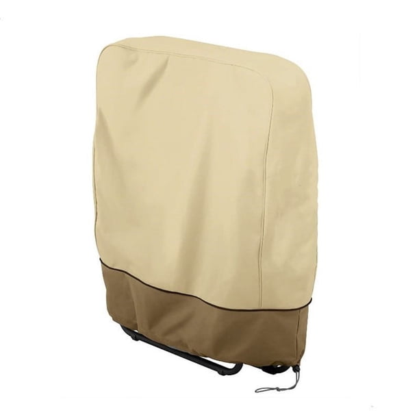 Fundas plegables para sillas de gravedad cero para exteriores, funda reclinable duradera de gran tamaño mejorada, Oxford 420D, impermeable, resistente a los rayos UV, playas de césped (beige