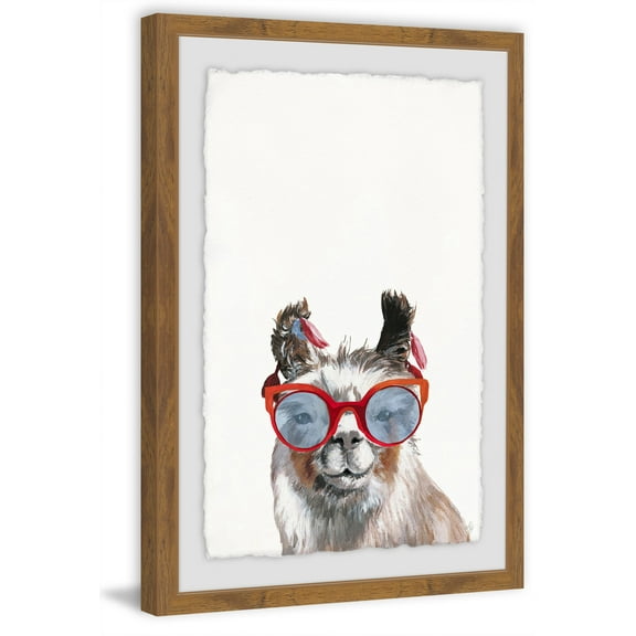 Llama Icon Framed Painting Art Print