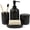 Black, variant on Ceramic Bathroom Accessories Set 4 Pcs – Black Soft Satin Soap Dispenser, Toothbrush Holder, Cup, and Soap Dish – Scandinavian Minimalist Design