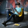thumbnail image 2 of Jaxx Pixel Gamer Chair - Game Room / Home Theater Bean Bag Chair, Yellow, 2 of 7