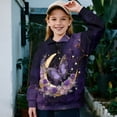 thumbnail image 2 of Chririnla Marble Butterfly Rose Purple Kids Oversize Tunic Tops Blouse Shirt Plus Size Half Zipper Sweatshirt Pullover Sweatshirts Long Sleeve Comfy Loose Size 5-6, 2 of 7