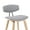 Gray and Oak, variant on Fox Modern Swivel Bar Height Stool with Speckled Blue Upholstered Seat and Black Brushed Wood Frame