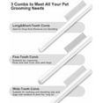 thumbnail image 2 of 3 Packs Cat Combs,Rounded Stainless Steel Teeth, Smooth Tips for Removing Loose Hair, Pet Massage Tool for Long&Short-Haired Pets,Removing Flea and Li, 2 of 5