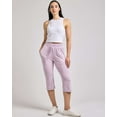 thumbnail image 2 of Real Essentials 3-Pack: Women's Capri Open Bottom Soft Sweatpants with Drawstring (Available in Plus Size), 2 of 7