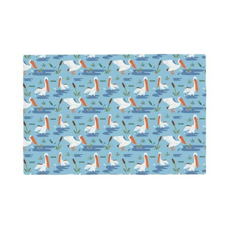 

Placemats Set of 4 / 6 Pelican Fish Placemats for Dining Table Indoor/Outdoors Heat Resistant Washable Placemats 18 x 12