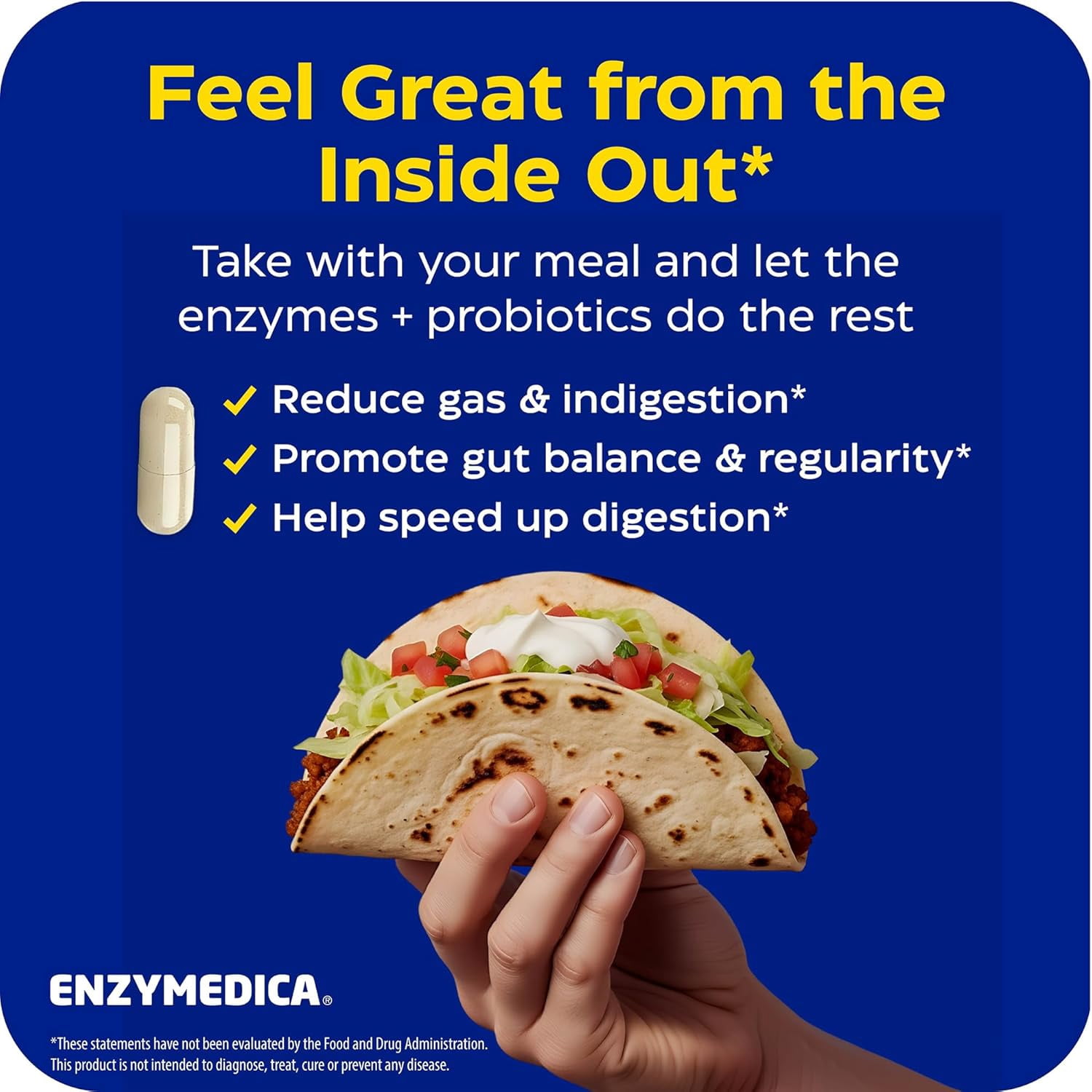 Enzymedica, Digest Complete + Probiotics, Full-Range, Everyday Enzymes with 800 Million CFU Active Cultures per Capsule, 90 Capsules