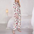 thumbnail image 3 of Yiaed Birthday Cake Print Pajamas Women's Long Sleeve Sleepwear Soft Button Down Loungewear Pjs Lounge Set Nightwear Womens Pajama Pants-Small, 3 of 7