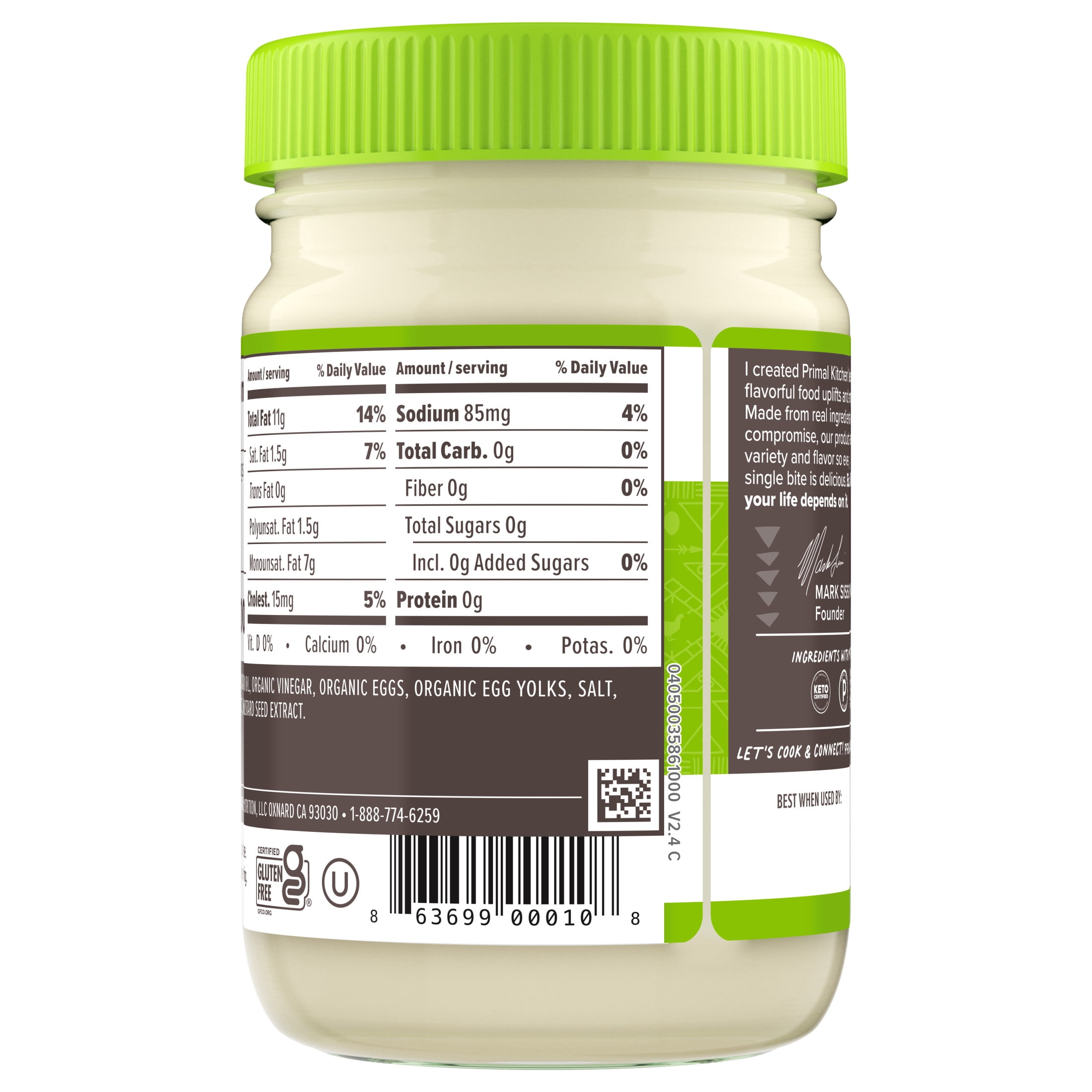 Primal Kitchen Avocado Oil Mayo 12 oz