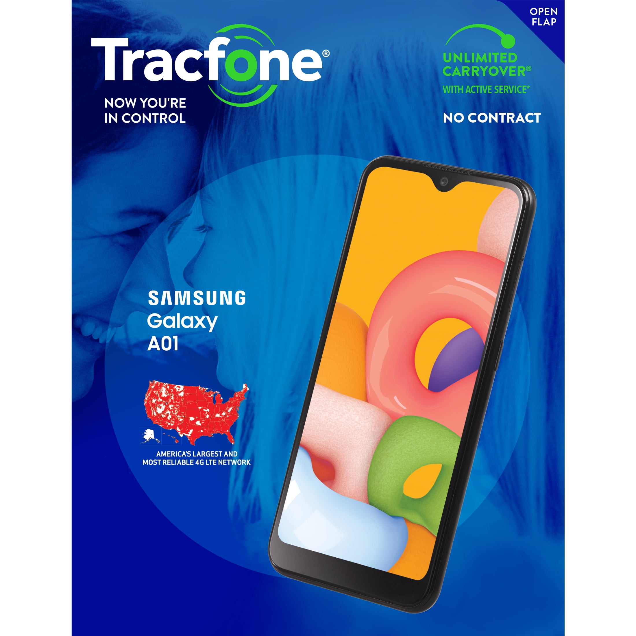 Tracfone Samsung Galaxy A01, 16GB, Black - Prepaid Smartphone - Walmart.com