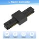 thumbnail image 2 of Conector en L Uxcell, circuito único tipo J 2-cable-1 riel 110-220V para sistema de iluminación de riel [Negro], 2 of 6