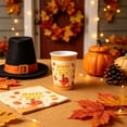 thumbnail image 5 of 10 Pcs Thanksgiving Disposable Paper Cups,Autumn Pumpkin Maple Leaf Turkey Pattern Decor Cup for Livingroom Picnic Holiday Gathering, 5 of 6