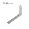 thumbnail image 4 of 4pcs L Bracket Corner Braces Joint Angle Brackets Wall-mounted Bench Shelf Support Heavy Duty Furniture Hardware Rack 125*75*20*3mm, 4 of 9