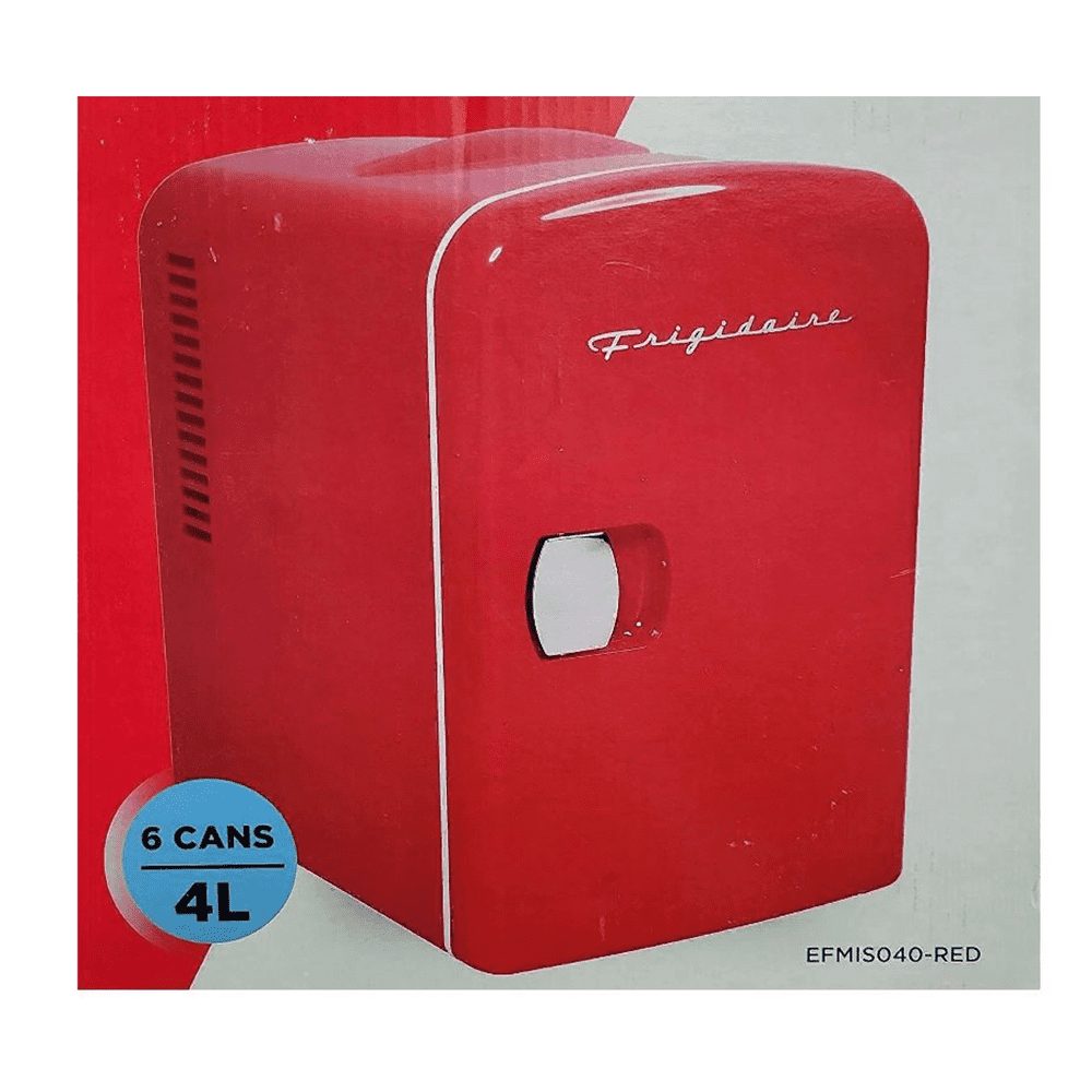 Restored Frigidaire 6Can Mini Retro Beverage Fridge EFMIS040BRed
