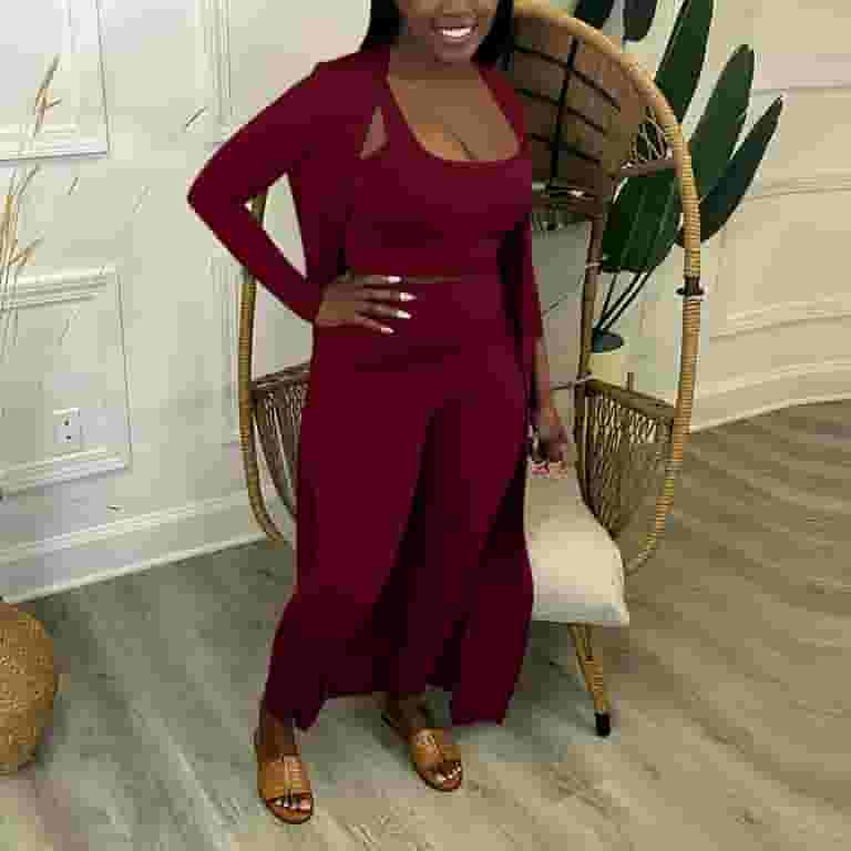 qolati Women's Piece Matching Set Plus Size Lounge Sets Crop