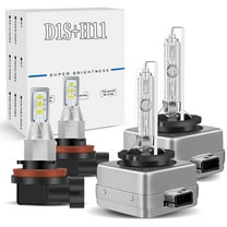 For Buick Enclave 2008-2012 QUAYUB HID Headlight High Low Beam Fog Light 4Ă— Bulbs White