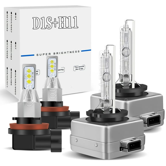 For Buick Enclave 2008-2012 QUAYUB HID Headlight High Low Beam Fog Light 4× Bulbs White