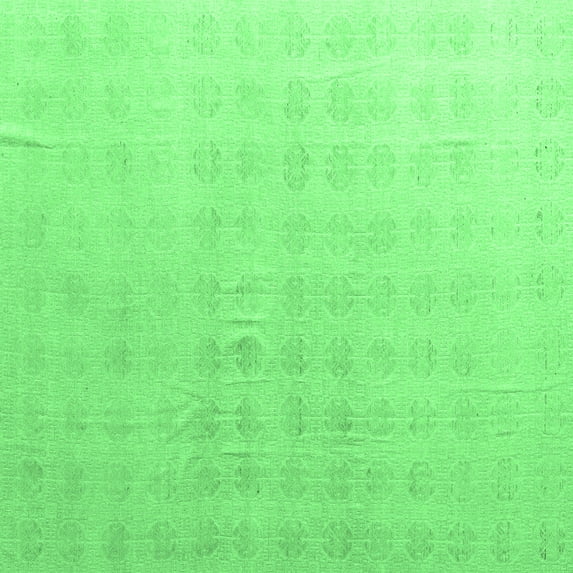 Ahgly Company Indoor Square Abstract Emerald Green Modern Area Rugs, 4' Square