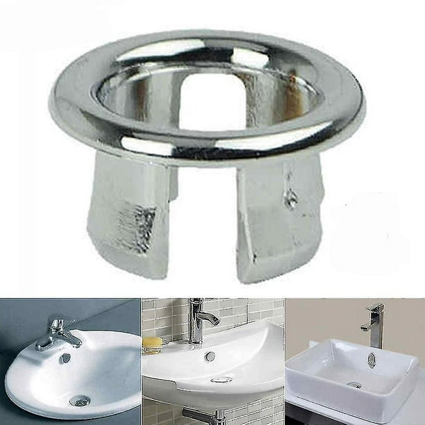 Tapa de orificio de drenaje de anillo de desbordamiento de lavabo de baño de repuesto