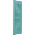 thumbnail image 3 of Ekena Millwork 18"W x 63"H Americraft Two Equal Louver Exterior Real Wood Shutters (Per Pair), Pure Turquoise, 3 of 10