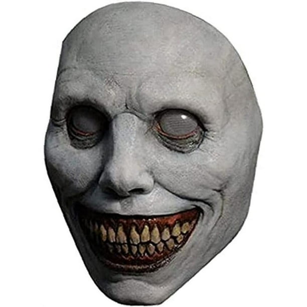 Demonio sonriente de Halloween, máscara de cara de exorcista, cubierta de cara de miedo, máscara de Halloween de terror para adultos, accesorios de disfraz de escudo de Halloween para Halloween Levamdar OTTO-ZYS-0288